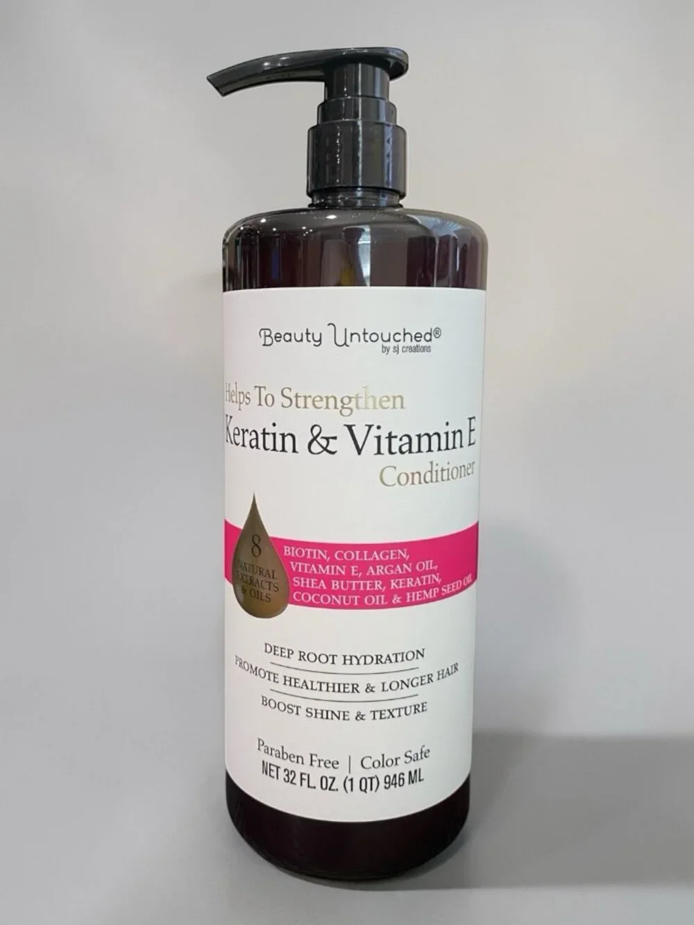 Beauty Untouched Keratin & Vitamin E 32oz Shampoo & Conditioner Set